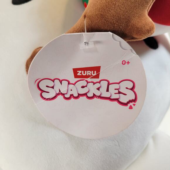 ZURU Snackles Jack Plush 14" Chupa Chups Candy Cane Holiday Snowman Plush - Picture 16 of 16